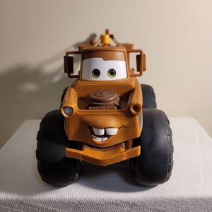 Disney Cars Toy Mater 14” Talking Tow Truck Push & Pull Jakks Pacific WORKS!